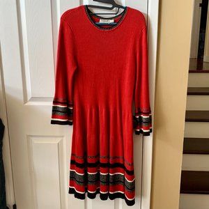 Eliza J Bell Sleeve Fit & Flare Sweater Christmas Dress